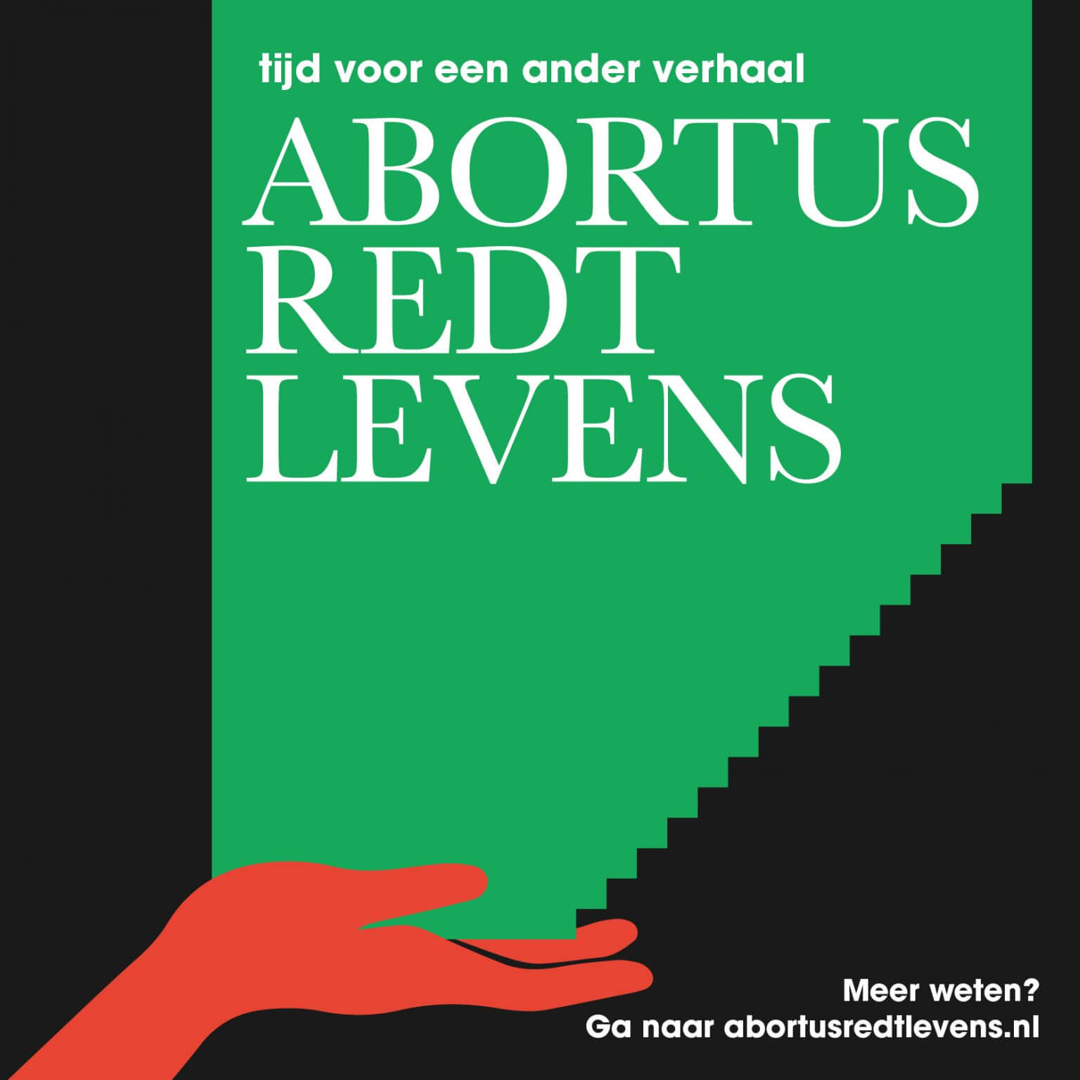 Groene campagneposter Abortus Redt Levens